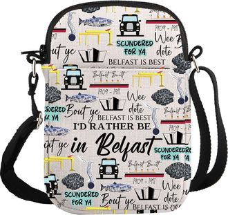 Generic PYOUL Belfast Gift Id Rather Be in Belfast Crossbody Bag Northern Ireland Travel Bag Belfast Vacation Trip Gift (Be in Belfast CB)