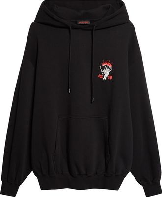 LU&rsquo;U DAN Blacklisted Aftermath Graphic Hoodie in Soft Black at Nordstrom, Size X-Large