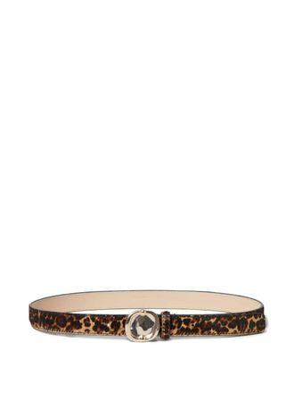 Claudie Pierlot leopard-print buckle belt - Brown