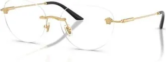 Versace 55mm Round optical glasses in Gold at Nordstrom