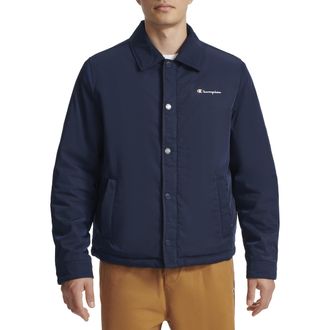 Champion Mens Active Water-Resistant Coaches Jacket, Peacoat, XXL