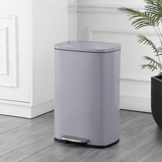 Happimess Connor Rectangular 13-Gallon Trash Can with Soft-Close Lid and FREE Mini Trash Can