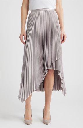 Boss Orange by Hugo Boss Vlantel Pleated Asymmetric Midi Skirt in Open Purple at Nordstrom, Size 16