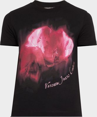 Versace Jeans Couture Nocturnal Floral Crewneck Tee