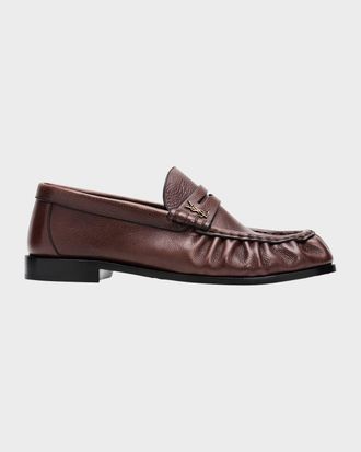 Saint Laurent Le Leather YSL Penny Loafers