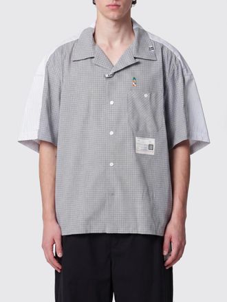 Miharayasuhiro Camicia bowling con motivo patchwork e collo cubano
