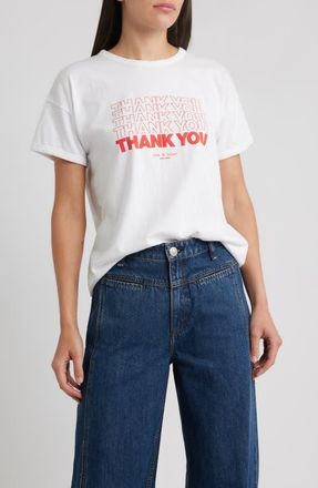 Rag & Bone Thank You Boxy Graphic T-Shirt in White at Nordstrom, Size X-Small