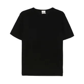 Daniele Fiesoli T-Shirts, male, Black, Size: 2XL Black Ribbed Crew Neck T-shirts