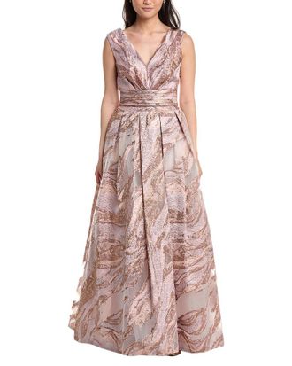 Tadashi Shoji Fontaine Gilded Ball Gown