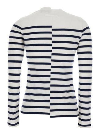Jean Paul Gaultier Marini&egrave;re Striped Cotton T-Shirt - White