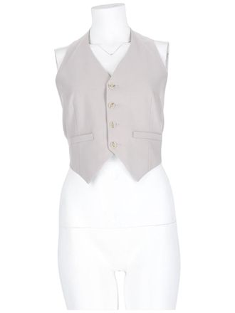 Maison Margiela Grey Tailored Back-Closure Wool-Blend Vest