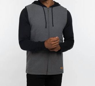 Travis Mathew Scavenger Hoodie In Heather Dark Grey