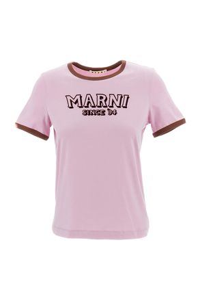 Marni Slim Fit Cotton T-Shirt with Embossed Logo