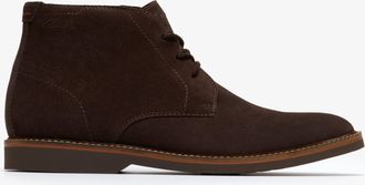 Clarks Mens AtticusLT Mid Dark Brown Suede Boots - Size UK 8.5