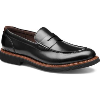 Johnston & Murphy Tyson Penny Loafer in Black Full Grain at Nordstrom, Size 10.5