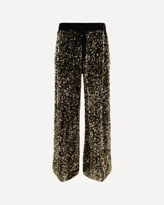 Ella Velvet Pants with sequins Female 40