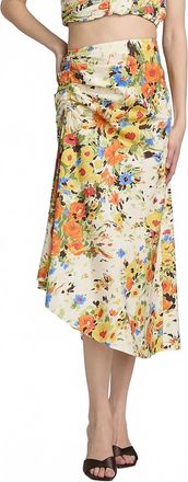 A.L.C. Naomi Midi Skirt In Butter Poppy Multi