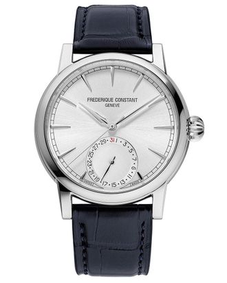 Frederique Constant Fr&eacute;d&eacute;rique Classic Date Manufacture Mens Blue Watch FC-706S3H6 Leather - One Size