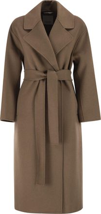 Max Mara Smmhobby Langer drapierter Wollmantel