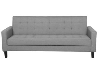 Beliani Divano Letto In Tessuto Grigio Chiaro Vehkoo