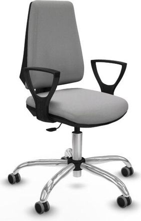 Piqueras y Crespo Piqueras Y Crespo - Elche Cp Bali Gris Claro Brazos Fijos Base Cromada Ruedas Engomadas 65mm