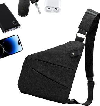 Generic Sling Bag - Canvas 9.06x12.6x0.39 Inches | Shoulder Bag | Anti Theft Bags For Men And Women, Waterproof Safe Chest For Necessities