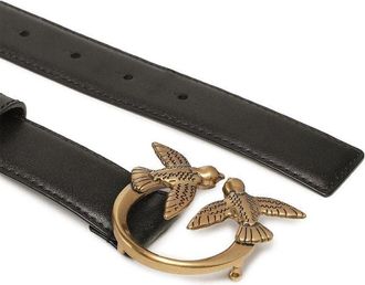 Pinko Womens Belt Black Lamb Leather Accessories