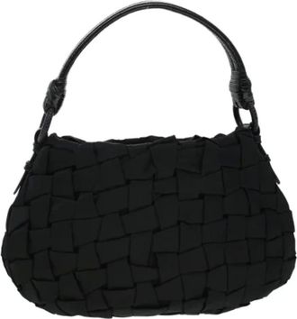 Prada Pre-owned Handbags, female, Black, Size: ONE SIZE Pre-owned Vintage Nylon Shoulder Bag