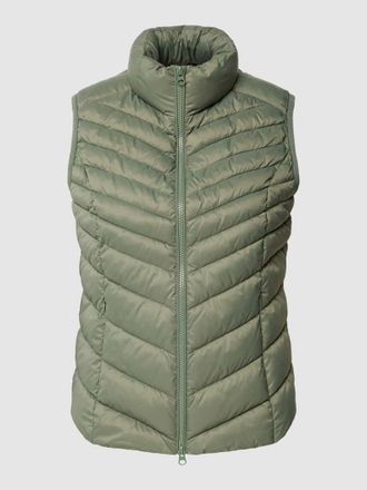 Christian Berg Steppweste mit Stehkragen in Khaki, Größe 34