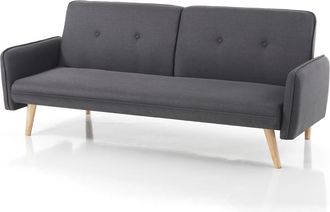 Oresteluchetta Sof&aacute; cama 3 plazas tejido gris 80x190x90 cm