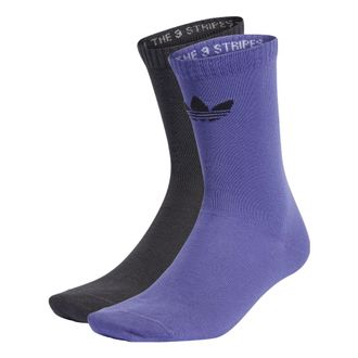 adidas Crew Socks 2 Pairs Grey Purple IL9608