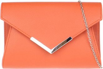 Girly HandBags Womens Metallic Frame Clutch Bag (Orange)