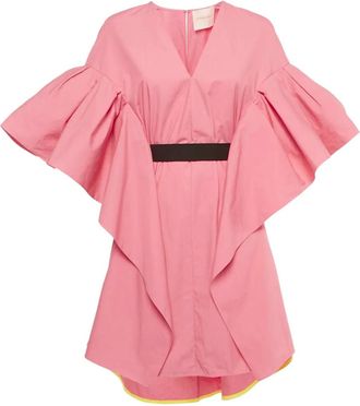 Roksanda Ilincic Abito corto con ruches - Rosa