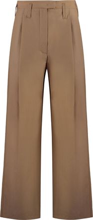 Philosophy di Lorenzo Serafini Womens Cotton Blend Trousers - Tan Nylon - Size EU 42 (Womens)