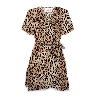 MC2 Saint Barth Elegante Zomerjurk - Dames - Korte kleedjes - Bruin - L - Rayon - Kleedjes