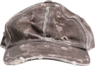 Dolce & Gabbana Men Brown Cotton Distressed Baseball Capello Mens Hat