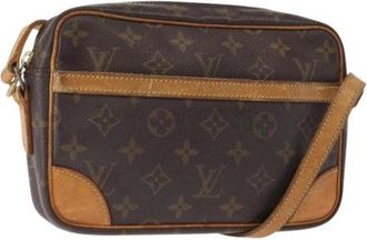 Louis Vuitton Pre-owned Vintage Canvas Cross Body Bag - Dames - Vintage Schoudertas - Bruin - ONE Size - Vintage