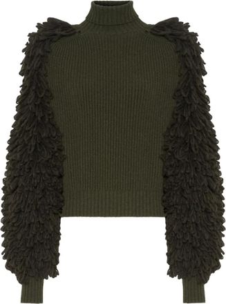 Jean Paul Gaultier The Bouclette high-neck wool sweater - Green