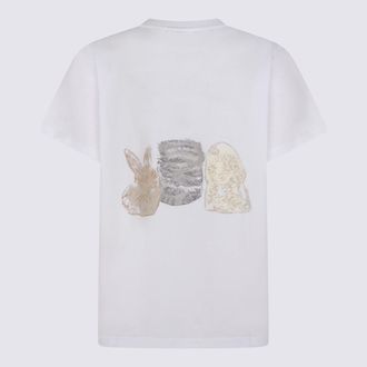 Ganni Womens T-Shirts And Polos Bright White _100 % Co