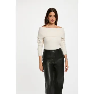 Morgan Trui in grof tricot met boothals
