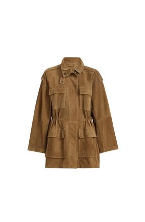Brunello Cucinelli Couture suede safari jacket in Brown at Nordstrom, Size 48 It