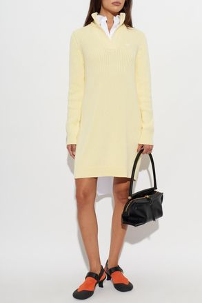 Loewe Logo Dress, Womens, Gold