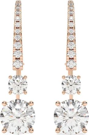 Tilla 14kt roségouden oorbellen - Roze