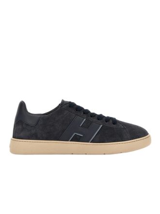 Hogan Low-Top Suede Sneakers With Smooth Leather Accents