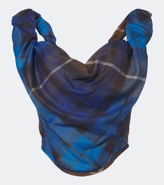 Vivienne Westwood Sunday plaid wool bustier top