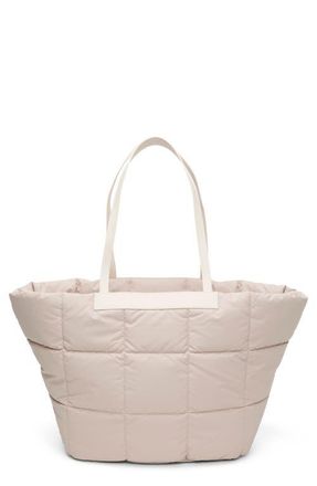 VeeCollective Porter Basque Recycled Nylon Tote in Soft Taupe at Nordstrom