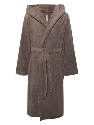 Rick Owens Pentagram cotton bath robe - unisex - Cotton - S - Neutrals