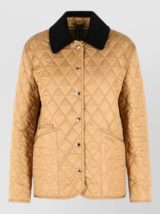 Burberry quilted single breasted coat