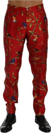 Dolce & Gabbana Dress Formal Broeken - Heren - Slim Fit Broeken - Rood - XS - Broeken