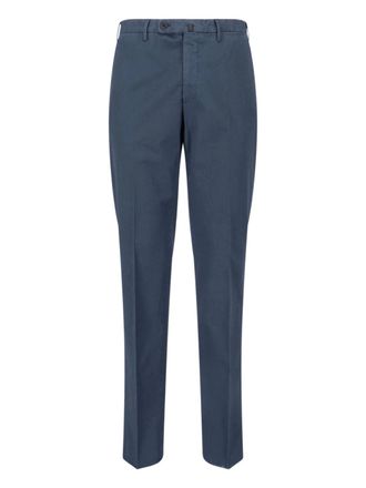 Incotex Blue Mid-Rise Straight-Leg Tailored Trousers